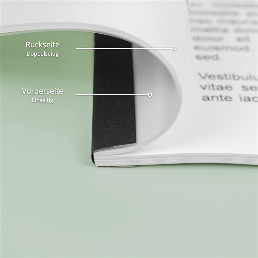 Erklärung des einseitigen und doppelseitigen Drucks anhand einer Disseration.